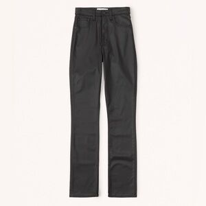Abercrombie & Fitch The ‘90’s Slim Straight High Rise Coated Black Jeans 27P